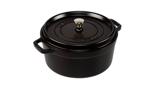 Staub Round Cocotte, 26cm Black, Cast Iron