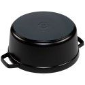 Staub ümmargune cocotte, 26cm malm, must