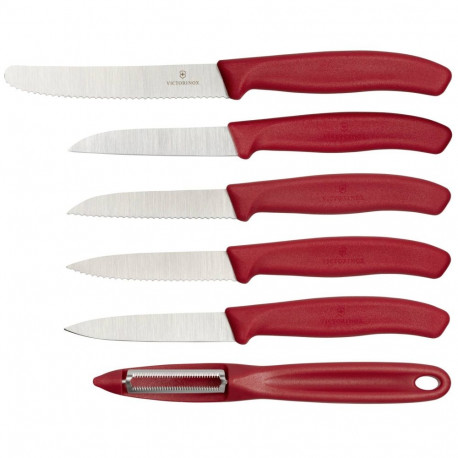 Victorinox Swiss Classic köögiviljanoa komplekt 6 tk punane
