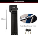 Master Lock Folding Lock (VdS) with Key  8333EURDPRO