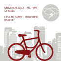 Master Lock U-Lock steel 13mm with Mount 8195EURDPRO
