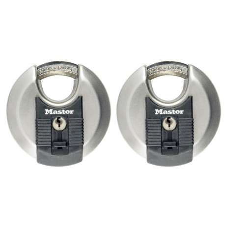 Master Lock 2-kettaga roostevabast terasest tabalukk (70mm) M40E