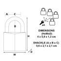 Master Lock Padlock 4 pcs. Set (40mm) 9140EURQNOP