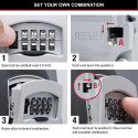 Master Lock Keskmise Suurusega Võtmekapp Kombinatsioonlukuga 5401EURDCRM