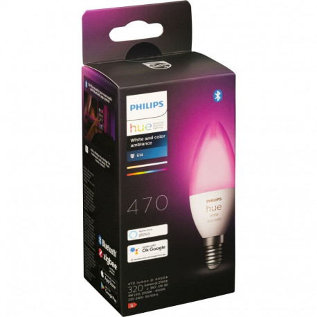 Philips Hue LED küünal E14 BT 5,3W 470lm valge värvi meeleolu