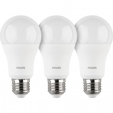Philips LED lamp E27 3-pakk 100W 2700K
