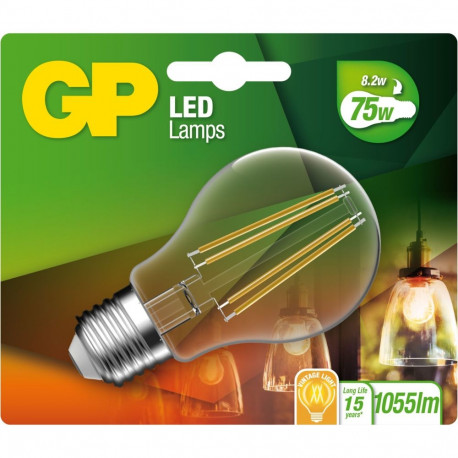 GP Lighting Filament Classic E27 LED 8,2W (75W)806lm DIM GP079934