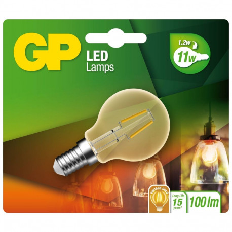 GP Lighting LED Mini Globus Gold E14 1,2W (25W)Filament GP 080589