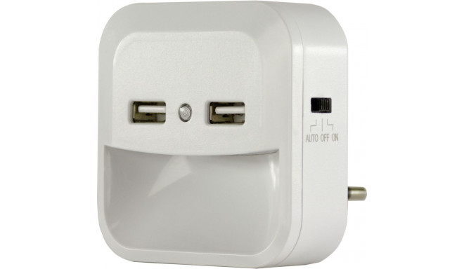 REV öövalgusti LED sensor 2x USB-A