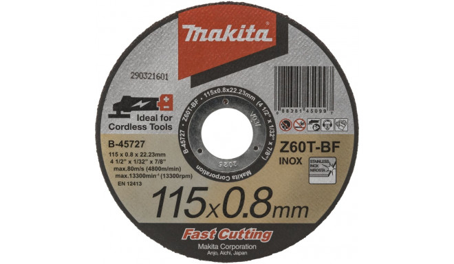 Makita B-45727 lõikeketas 115x0,8mm INOX