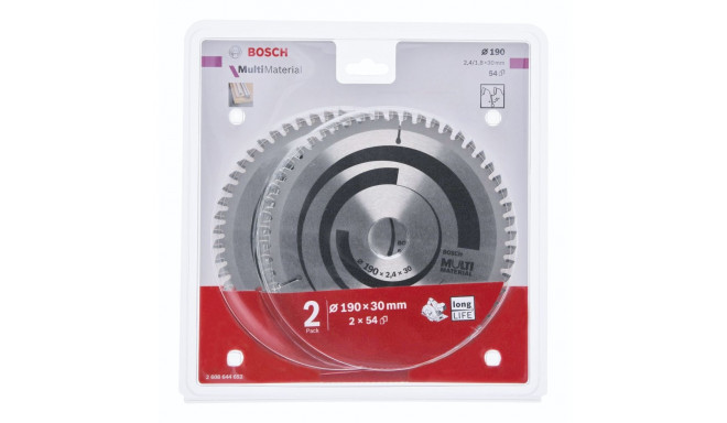 Bosch 2x multi materjal 190x30x2.4/1.8x54T