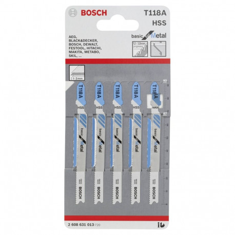 Bosch 5 tikksaele tera T 118 A