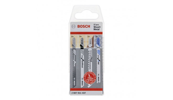 Bosch tikksaele terade komplekt 15 tk puidu ja metalli jaoks