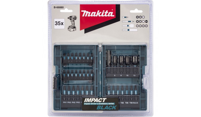 Makita B-66880 Löögikindel Must Otsakute Komplekt 35 tk