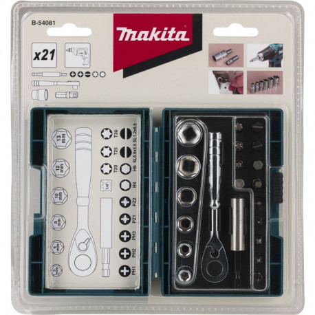 Makita B-54081 Ratchet + Bit Set
