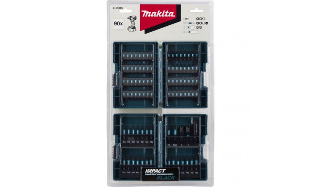 Makita E-03109 löögikindel must otsikute komplekt 90 tk