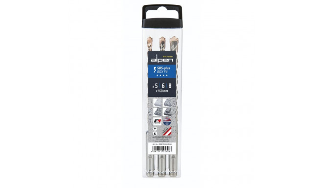 Alpen SDS+ F4 komplekt 3 tk 5-6-8x1 60