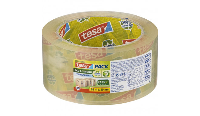Tesa pakketeip 66m x 50mm Eco&Strong läbipaistev 58153