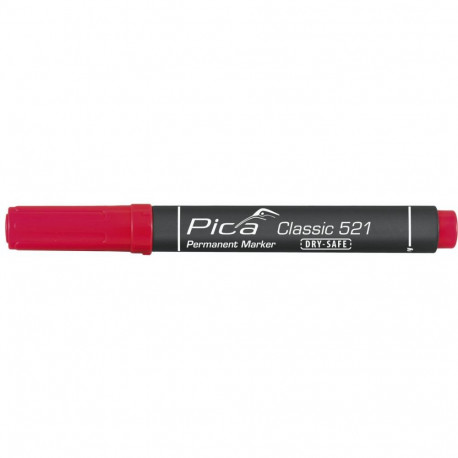 Pica Permanentmarker 2-6mm, Wedge Tip, red