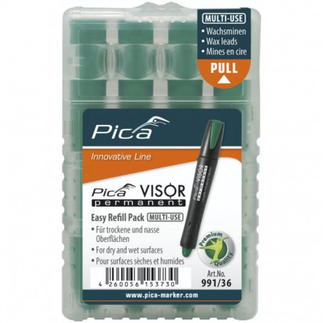 Pica VISOR permanent replacement refills green