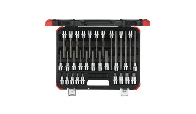 GEDORE red Screwdriver Bit Sockets 1/2  hex 30-pieces