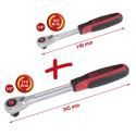 KS Tools SlimPOWER pööratav narrekomplekt, 2-osaline 1/4 + 1/2
