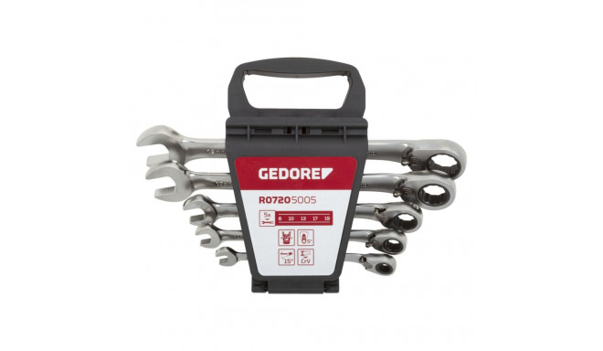 GEDORE red Combination Ratchet open-end Spanner Set  5-pieces