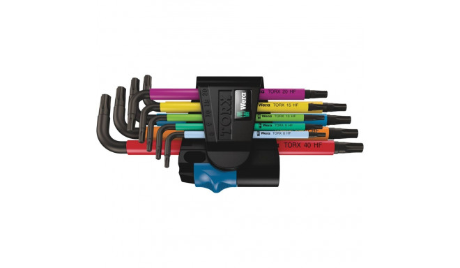 Wera 967/9 TX mitmevärviline HF 1 hoidikuga L-võtmete komplekt