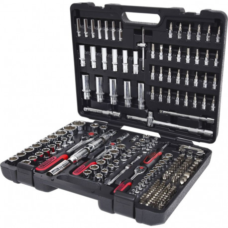 KS Tools 1/4 + 3/8 + 1/2 CHROMEplus padrunikomplekt 195 tk