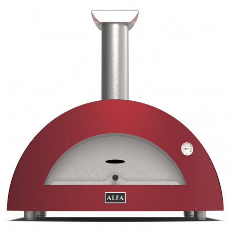 Alfa Forni Moderno 3 Pizze puuküttega punane