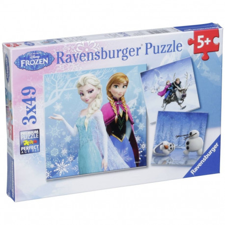 Ravensburger talvised seiklused 3 x 49 tk pusle Disney Frozen