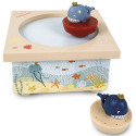 Trousselier Dancing Music Box Whales, magnetic