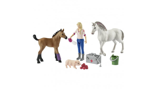 Schleich Farm World 42486 veterinaar külastab mära ja varssa