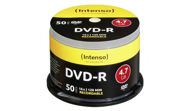 1x50 Intenso DVD-R 4,7GB 16x kiirus, karp
