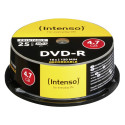 1x25 Intenso DVD-R 4,7 GB 16x Kiirus Cakebox prinditav