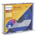 1x5 Philips CD-RW 80 minutit 700 MB 4-12x SL värviline