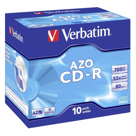 1x10 Verbatim Data Life plus CD-R 80 / 700MB, 52x kiirus JC