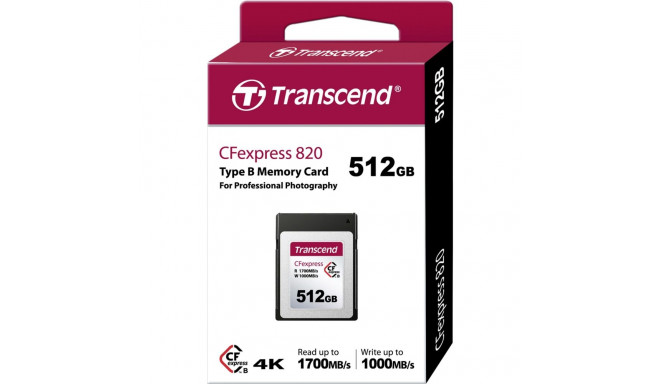 Transcend CFexpress Card   512GB Typ B               TS512GCFE820