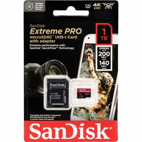 SanDisk microSDXC 1TB Extreme Pro A2 C10 V30 UHS-I U3