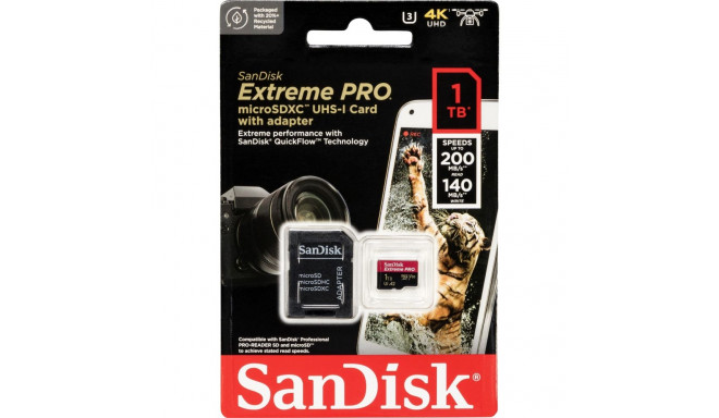 SanDisk microSDXC 1TB Extreme Pro A2 C10 V30 UHS-I U3