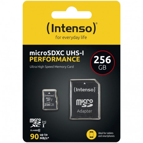 Intenso microSDXC 256GB C10 UHS-I U1 Performance adapter