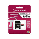 Transcend microSDXC 64GB Class 10 UHS-I U1 400x + SD Adapter