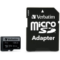 Verbatim microSDXC Pro 128GB Class 10 UHS-I koos adapteriga