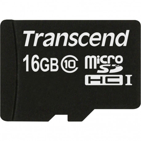 Transcend microSDHC 16GB Class 10 + SD-adapter