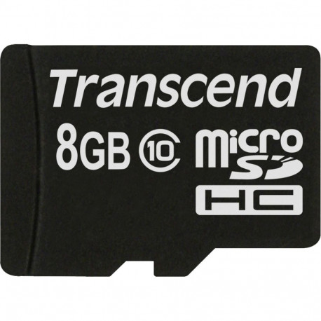 Transcend microSDHC 8GB Class 10 + SD-adapter