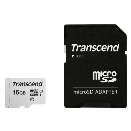 Transcend microSDHC 300S-A  16GB Class 10 UHS-I U1 with adapter