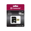 Transcend microSDHC 500S 16GB Klass 10 UHS-I U3 V30 + Adapter