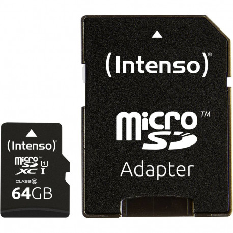 Intenso microSDXC Card      64GB C10 UHS-I Premium with Adapter