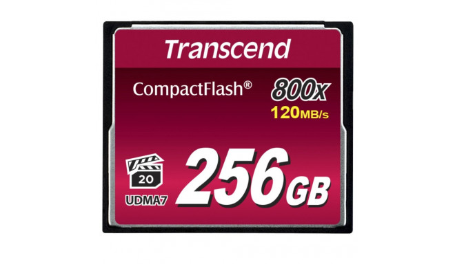Transcend Compact Flash 256GB 800x mälukaart