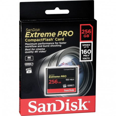 SanDisk Extreme Pro CF     256GB 160MB/s         SDCFXPS-256G-X46